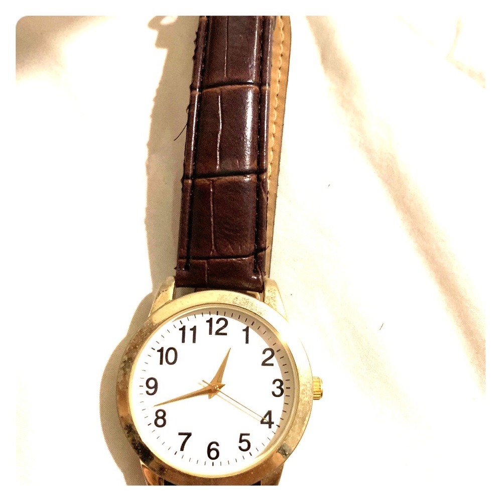 Leather strap watch (battery is dead)